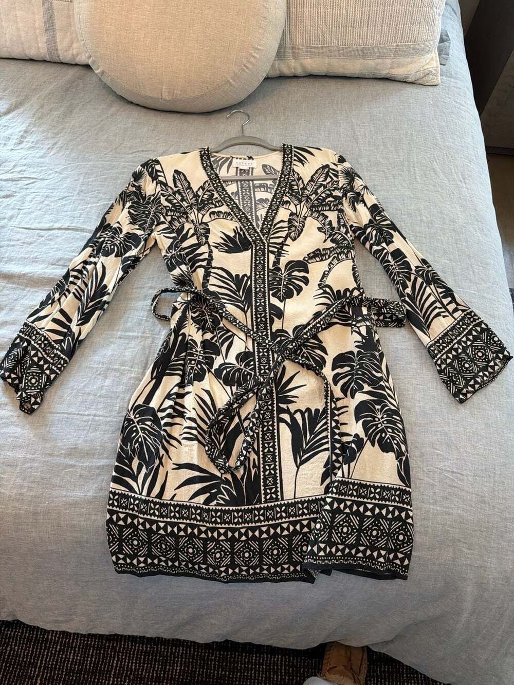 Velvet by Graham & Spencer Emella Palm Printed Mini Dress